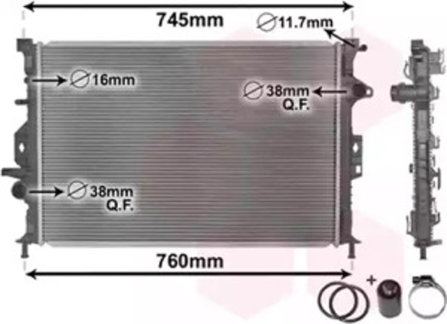 Chłodnica silnika 18002425 VAN WEZEL
