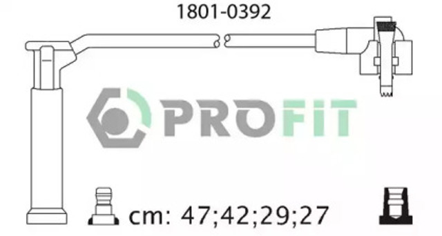 Zestaw przewodów wysokiego napięcia 18010392 PROFIT
