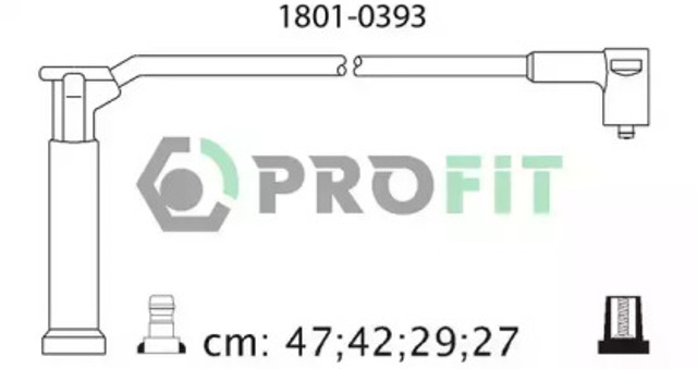 Zestaw przewodów wysokiego napięcia 18010393 PROFIT