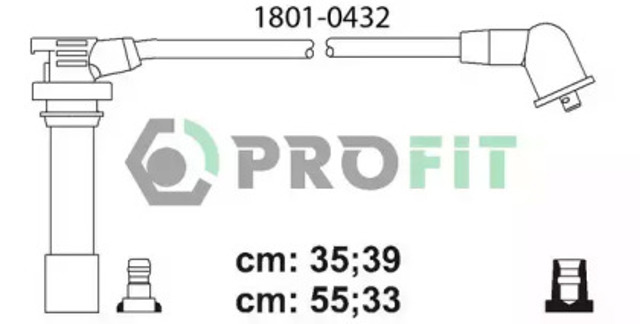 Zestaw przewodów wysokiego napięcia 18010432 PROFIT