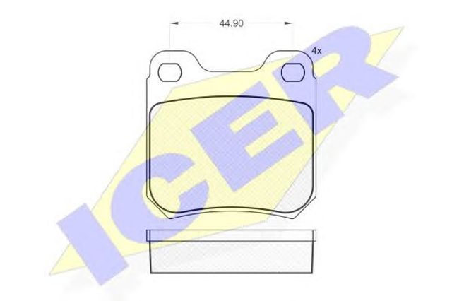 Okładziny (klocki) do hamulców tarczowych tylne 180692 ICER