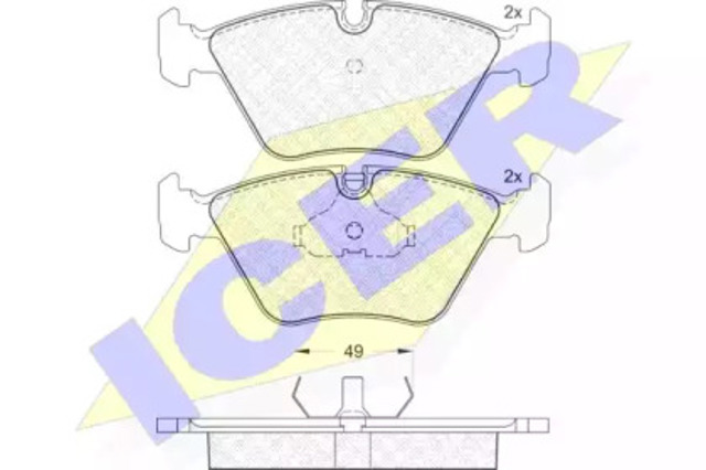 Klocki hamulcowe przednie tarczowe 180773 ICER