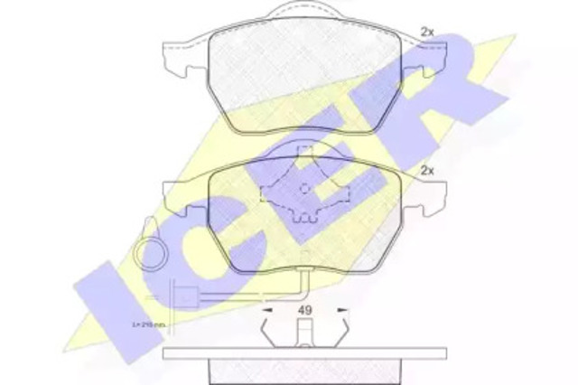 Klocki hamulcowe przednie tarczowe 180808 ICER