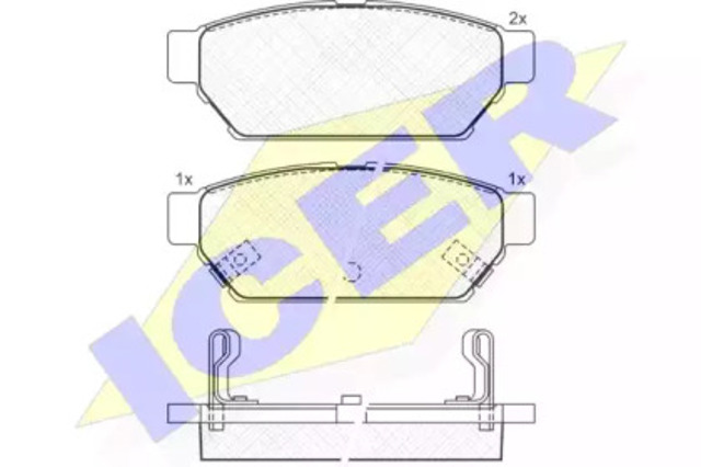 Okładziny (klocki) do hamulców tarczowych tylne 180982 ICER