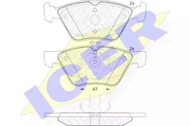 Klocki hamulcowe przednie tarczowe 181159 ICER