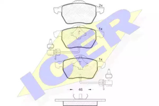 Klocki hamulcowe przednie tarczowe 181331 ICER