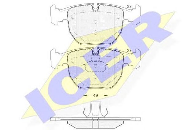 Klocki hamulcowe przednie tarczowe 181530 ICER