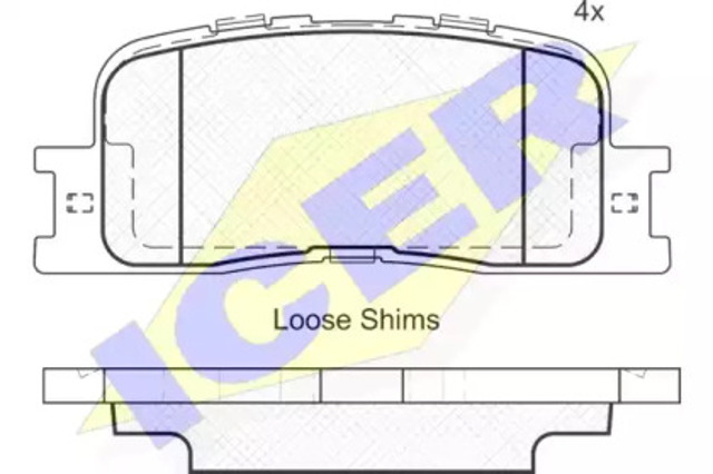 Okładziny (klocki) do hamulców tarczowych tylne 181706 ICER