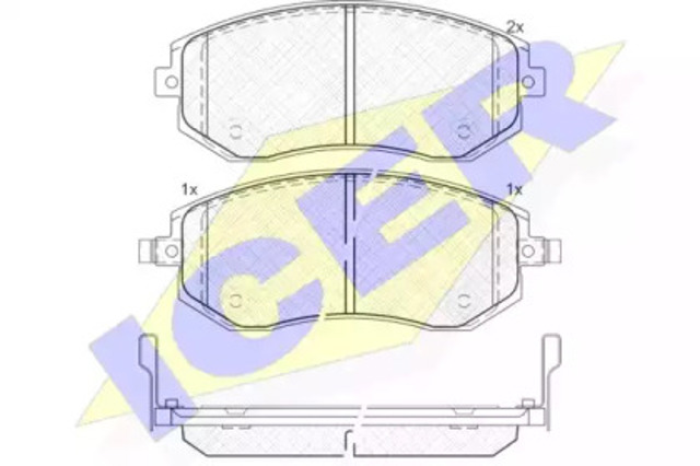 Klocki hamulcowe przednie tarczowe 181717 ICER