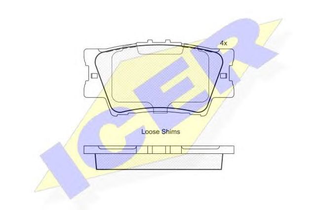 Okładziny (klocki) do hamulców tarczowych tylne 181761 ICER
