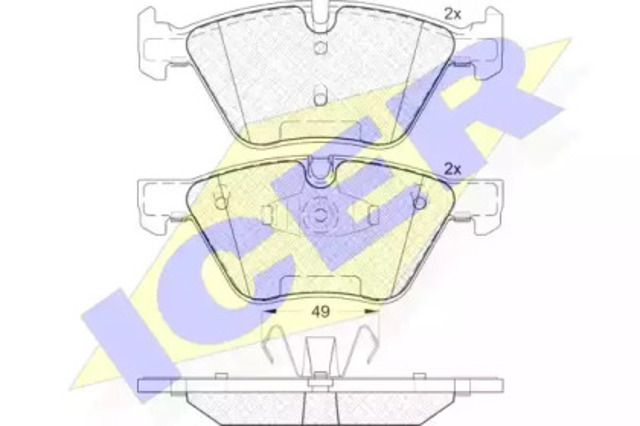 Klocki hamulcowe przednie tarczowe 181795 ICER