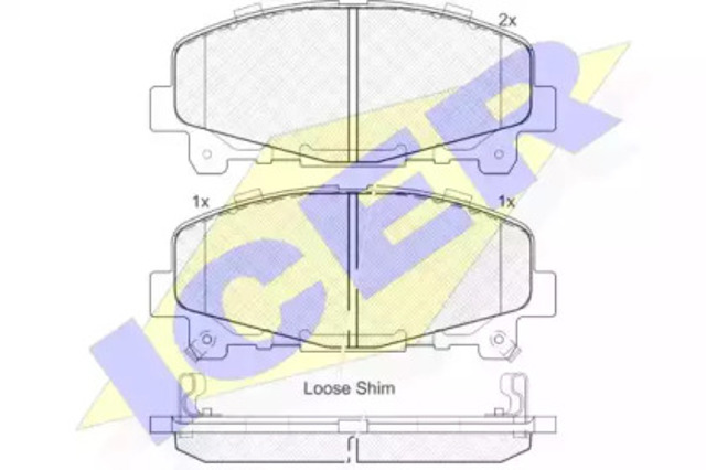 Klocki hamulcowe przednie tarczowe 181894 ICER