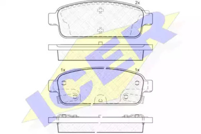 Okładziny (klocki) do hamulców tarczowych tylne 181943 ICER