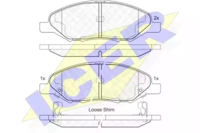 Klocki hamulcowe przednie tarczowe 182074 ICER