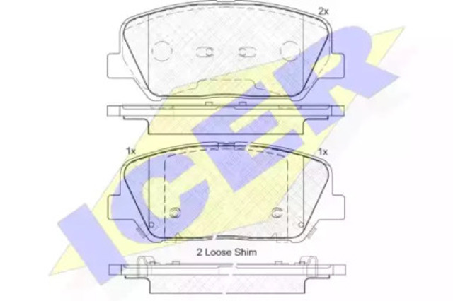 Klocki hamulcowe przednie tarczowe 182090 ICER