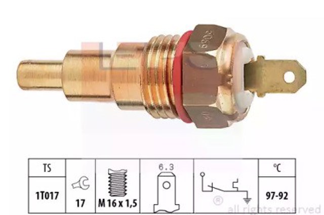 Czujnik temperatury płynu chłodzącego (włączenia wentylatora chłodnicy) 1850069 EPS