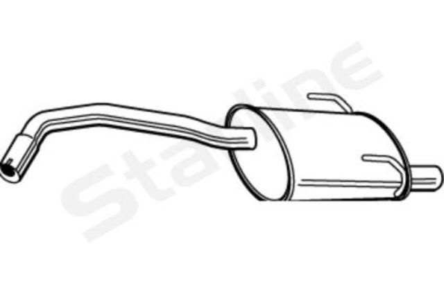 Tłumik, tylna część Fiat Panda 2 169A