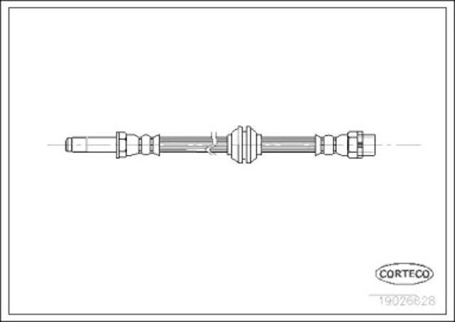 Przewód hamulcowy przedni 19026628 CORTECO