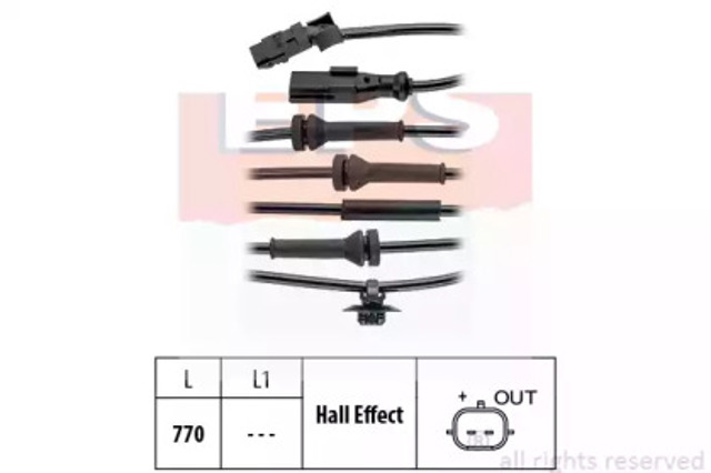 Czujnik ABS przedni 1960148 EPS