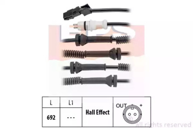 Czujnik ABS przedni 1960149 EPS