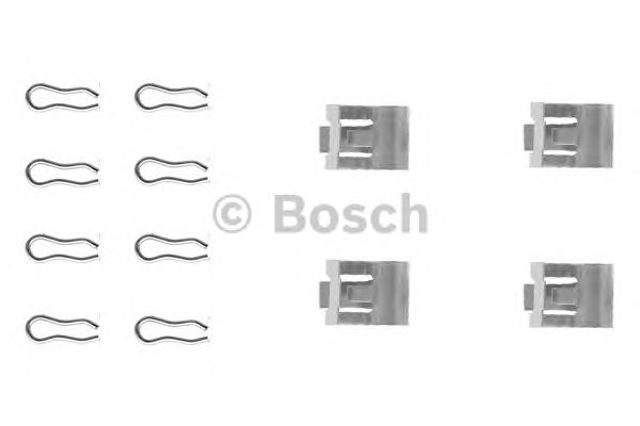 Zestaw sprężynek do mocowania klocków tarczowych przednich 1987474106 BOSCH