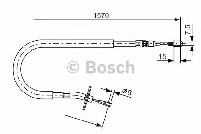 Linka hamulca ręcznego tylna lewa 1987477860 Bosch