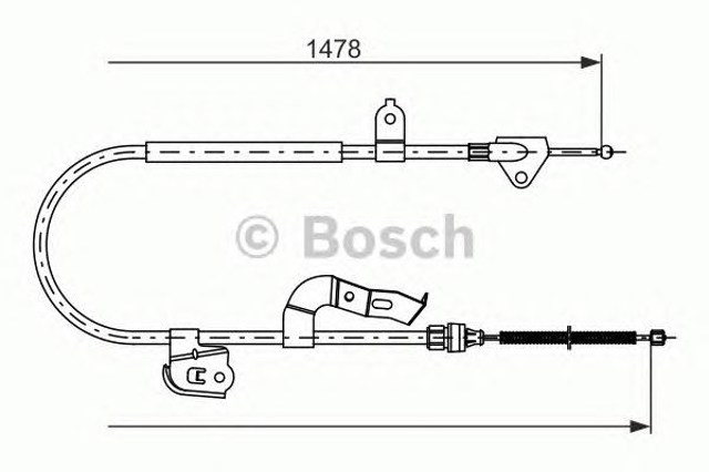 Linka hamulca ręcznego Citroen C1