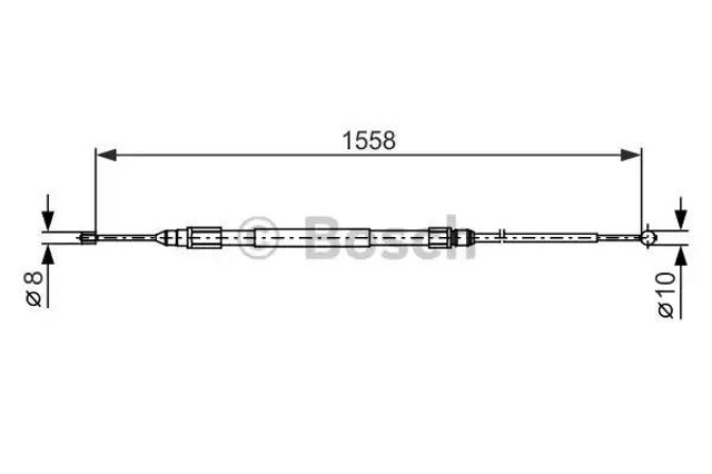 Linka hamulca ręcznego tylna prawa/lewa 1987482368 Bosch