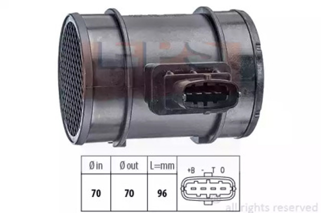 Czujnik przepływu powietrza, przepływomierz powietrza M.A.F. 1991276 EPS