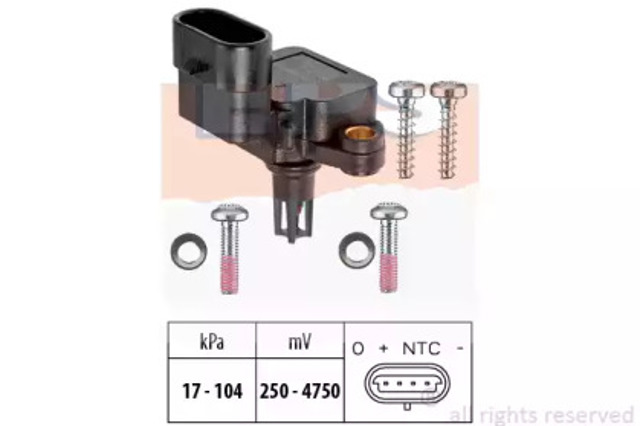 Czujnik ciśnienia w kolektorze ssącym, MAP 1993081 EPS