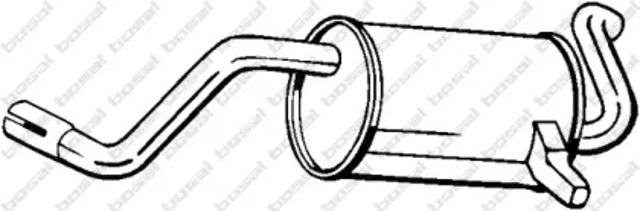 Tłumik, tylna część Renault Clio 3 BR01, CR01