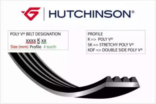 Pas napędowy mechanizmów 2040K8 Hutchinson