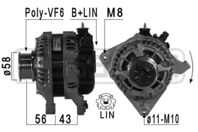 Alternator 209108 ERA