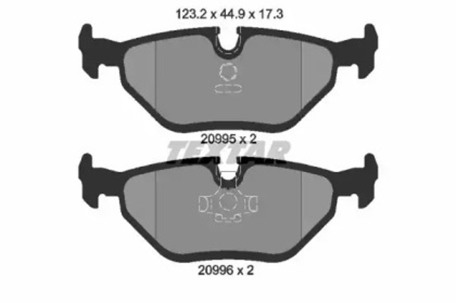 Okładziny (klocki) do hamulców tarczowych tylne 2099501 TEXTAR