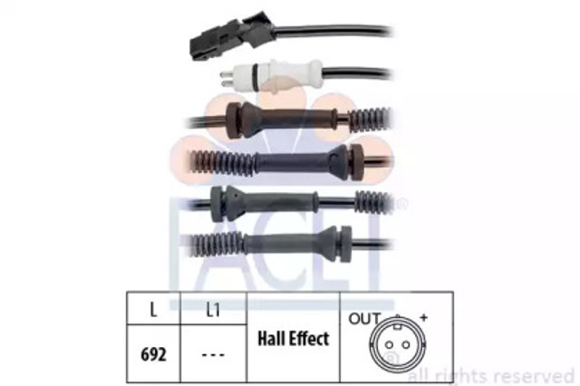 Czujnik ABS przedni 210149 FACET