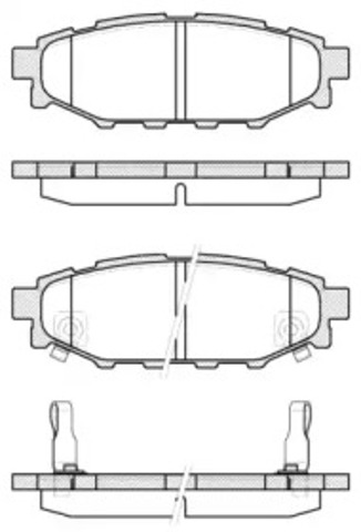 Okładziny (klocki) do hamulców tarczowych tylne 2113612 ROAD HOUSE