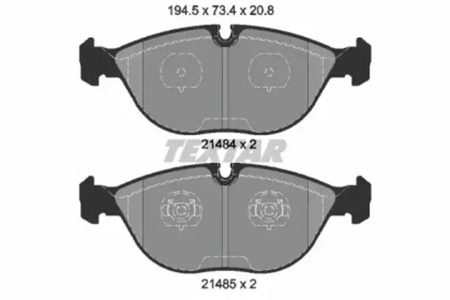 Klocki hamulcowe przednie tarczowe 2148401 TEXTAR