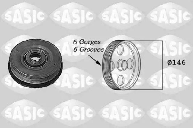 Koło pasowe wału korbowego 2154013 SASIC