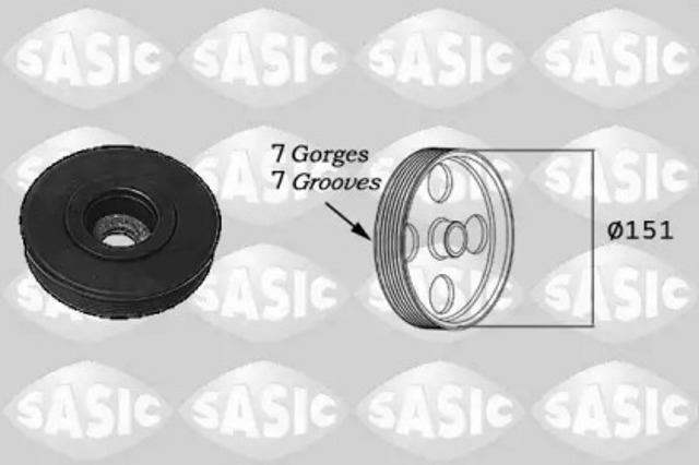 Koło pasowe wału korbowego 2154017 SASIC