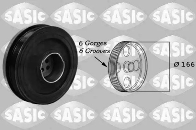 Koło pasowe wału korbowego 2156054 SASIC