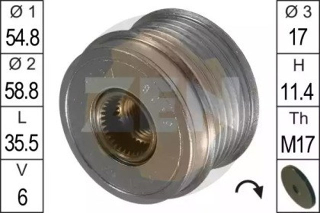 Koło pasowe alternatora Peugeot 4007