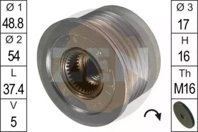 Koło pasowe alternatora 219042 ERA