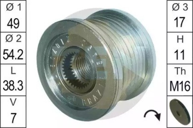 Koło pasowe alternatora Renault CAPTUR