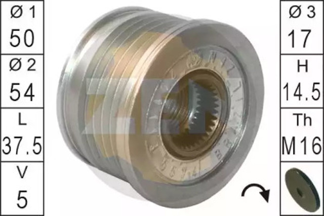 Koło pasowe alternatora 219121 ERA