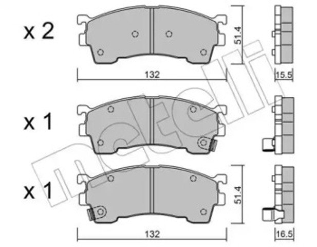 Klocki hamulcowe przednie tarczowe 2202231 METELLI