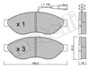 Klocki hamulcowe przednie tarczowe 2207080 METELLI