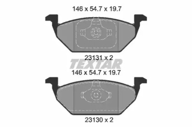 Klocki hamulcowe przednie tarczowe 2313001 TEXTAR
