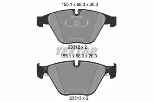 Klocki hamulcowe przednie tarczowe 2331211 TEXTAR