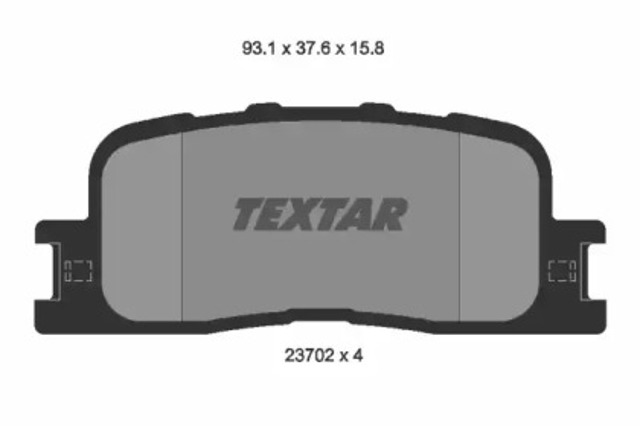 Okładziny (klocki) do hamulców tarczowych tylne 2370201 TEXTAR