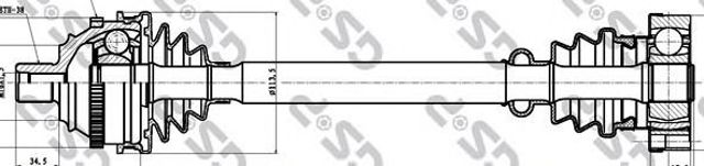 Półoś napędowa przednia prawa 261004 GSP